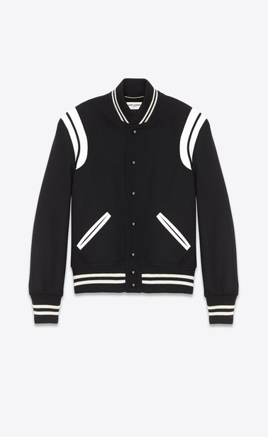 saint laurent teddy jacket in wool